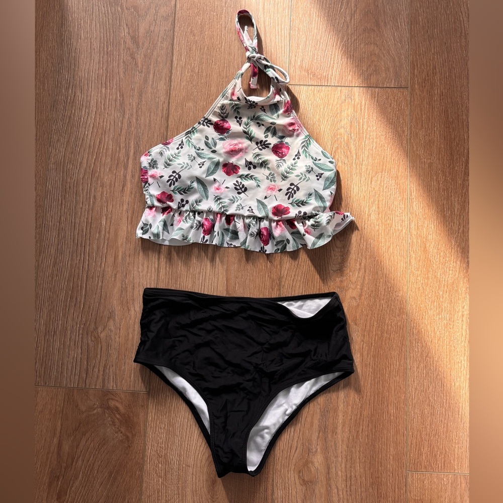 Medium Floral Halter Bikini Set
